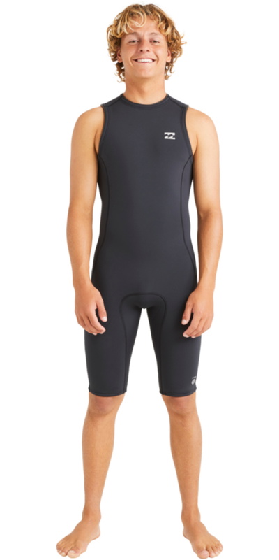 Billabong Mens Absolute Natural 2/2mm Back Zip Short John Wetsuit