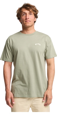 2025 Billabong Mens Arch Crew Short Sleeve T-Shirt EBYKT00100 - Grey Green