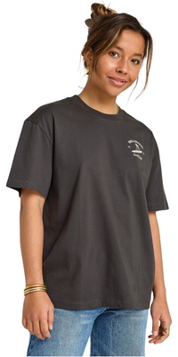2025 Billabong Womens Catch Feelings Short Sleeve T-Shirt EBJZT00471 - Off Black