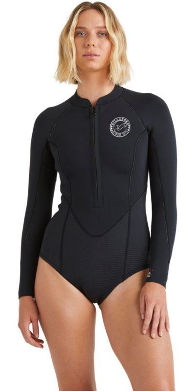 Billabong Femmes Salty Dayz Natural 2mm Front Zip Printemps Combinaison Néoprène Combinaison Néoprène