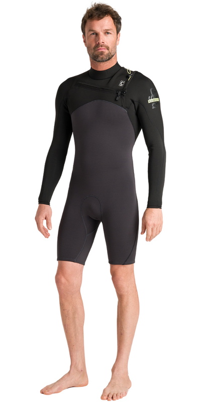 C-Skins Mens NuWave Session Lite 2/2mm Long Sleeve Chest Zip Spring Wetsuit