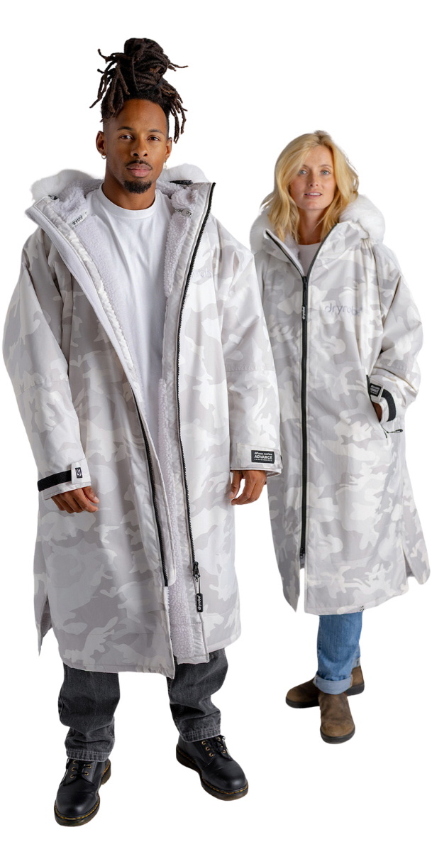 2025 Dryrobe Advance Long Sleeve Changing Robe DALSV3 - White Camo ...