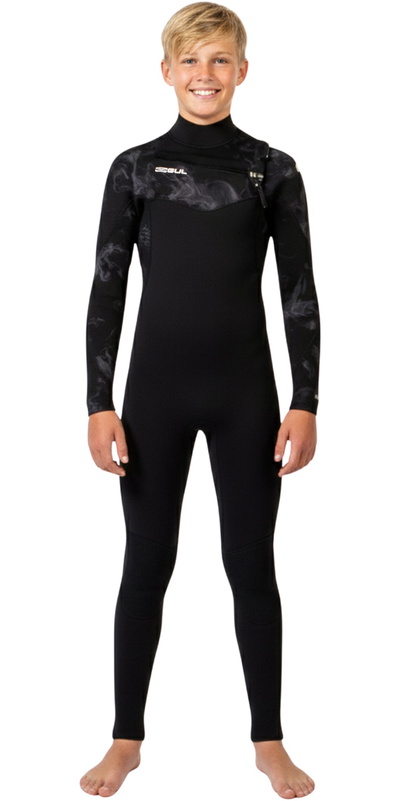 GUL 2025 Gul Junior Echo Natur 3/2mm Chest Zip Våtdrakt