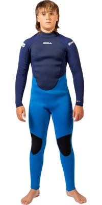 2026 Gul Junior Response Natur 3/2mm Flatlock Back Zip Wetsuit RE1322-BLBL - Blue