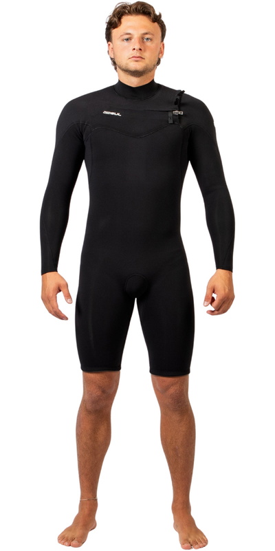 GUL Mens Echo Natur 3/2mm Chest Zip Long Sleeve Springsuit Wetsuit