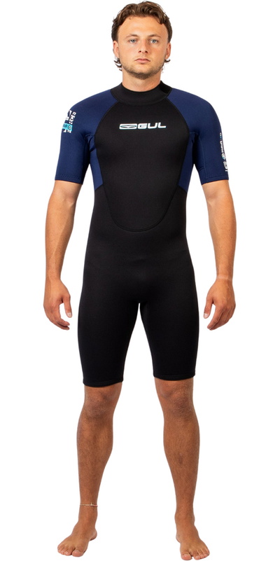 GUL Mens G-Force Natur 3/2mm Back Zip Shorty Wetsuit