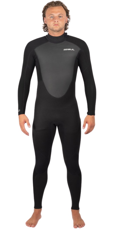 GUL Herre Response 3/2mm Flatlock Back Zip Våddragt -.. Black