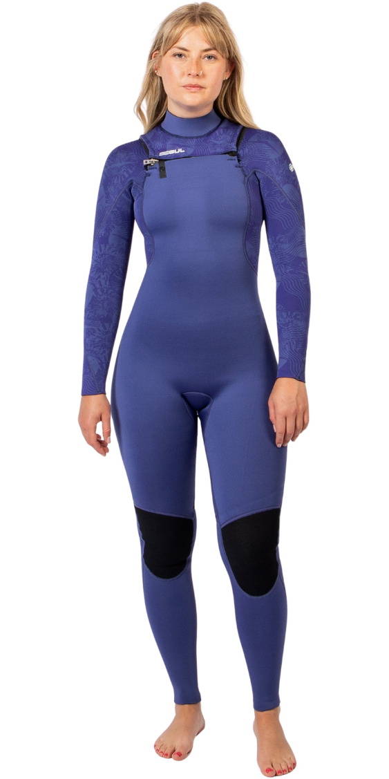 2026 Gul Womens Echo Natur 3/2mm Chest Zip Wetsuit EC1328-BLTB - Blue ...