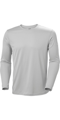 2026 Helly Hansen Mens Tech Crew Long Sleeve 2.0 49582 - Grey Fog