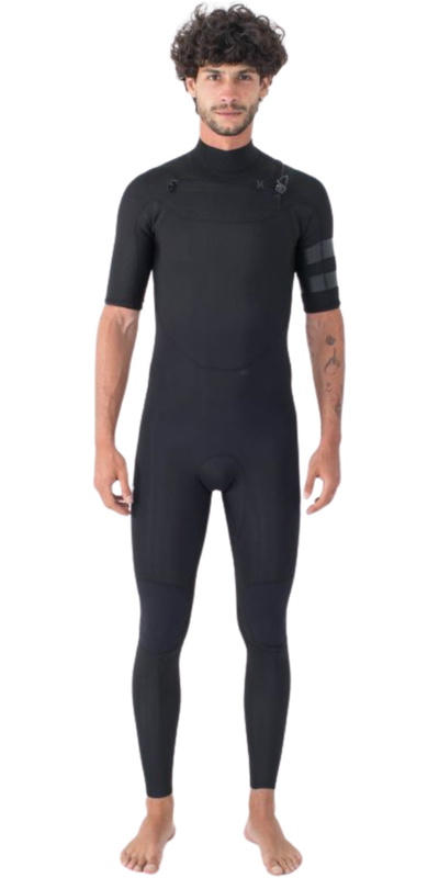 Hurley Hommes Air 2/2mm Chest Zip Manches Courtes Combinaison Néoprène