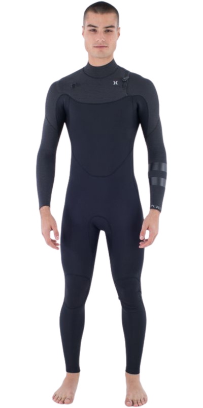 Hurley Mens Plus 5/3mm Chest Zip Våddragt -.. Black