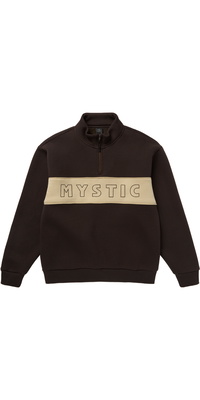2025 Mystic Slate Half Zip Sweat 35104.260315 - Dark Brown