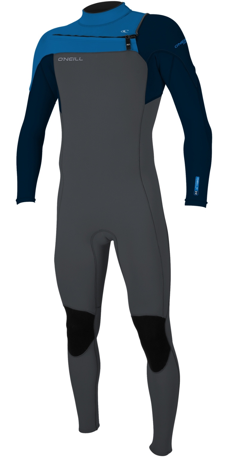2025 O'Neill Junior Hammer 3/2mm Chest Zip Wetsuit - Graphite / Abyss / Ocean - Picture 3 of 10