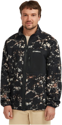 2025 ONeill Mens Must-Have High Pile Full Zip Fleece 2350133 - Black / Beige Quarry