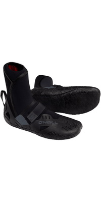 2026 ONeill Psycho Tech 5mm+ Round Toe Wetsuit Boots 5672 - Black