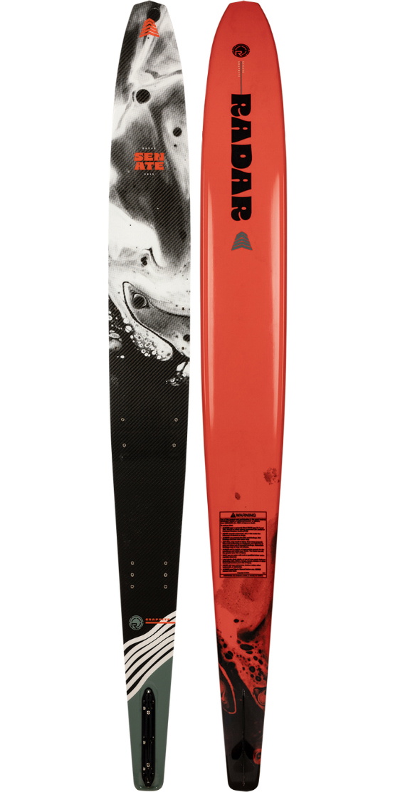 2025 Radar Graphite Senate Waterski R25SE-GR - Candy Red / Carbon ...