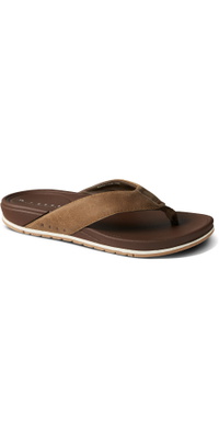 2026 Reef Mens Cushion Bonzer Leather Sandals CJ5506 - Toffee