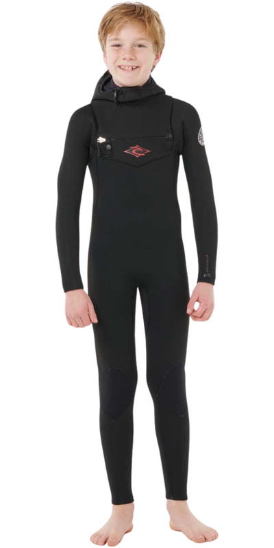 Rip Curl Junior Dawn Patrol 5/4mm Hooded Chest Zip Wetsuit