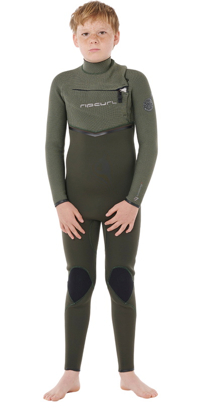 Rip Curl Junior Flashbomb Pro 4/3mm Chest Zip Våddragt -.. Deep Cactus