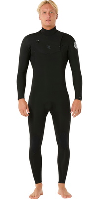 2026 Rip Curl Mens Dawn Patrol 5/3mm Chest Zip Wetsuit 16PMFS - Black