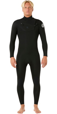 2026 Rip Curl Mens Dawn Patrol Pro 3/2mm Chest Zip Wetsuit 16XMFS - Black