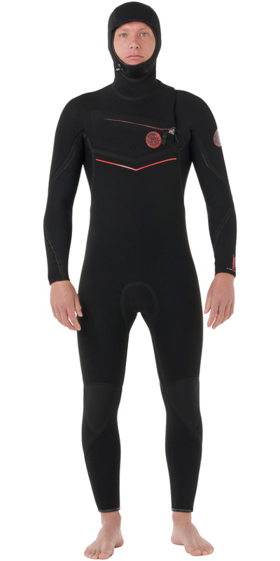 Rip Curl Männer Flashbomb Fusion 5/4mm Mit Kapuze Brustreißverschluss Neoprenanzug