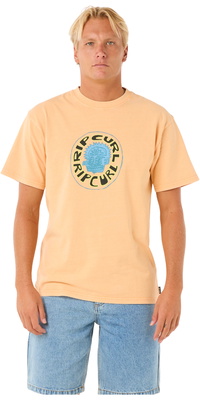 2025 Rip Curl Mens Raw Energy Visions Tee 0OGMTE - Mandarin Zest