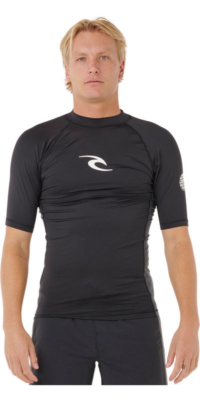 Rip Curl Mens Waves Perf Short Sleeve Rash Vest