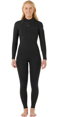 2026 Rip Curl Womens Dawn Patrol 4/3mm Back Zip Wetsuit 163WFS - Black