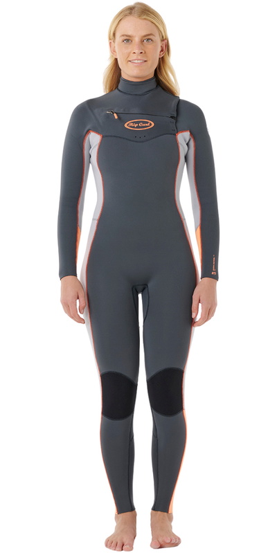Rip Curl Dame Dawn Patrol Pro 3/2mm Chest Zip Våddragt -.. Charcoal