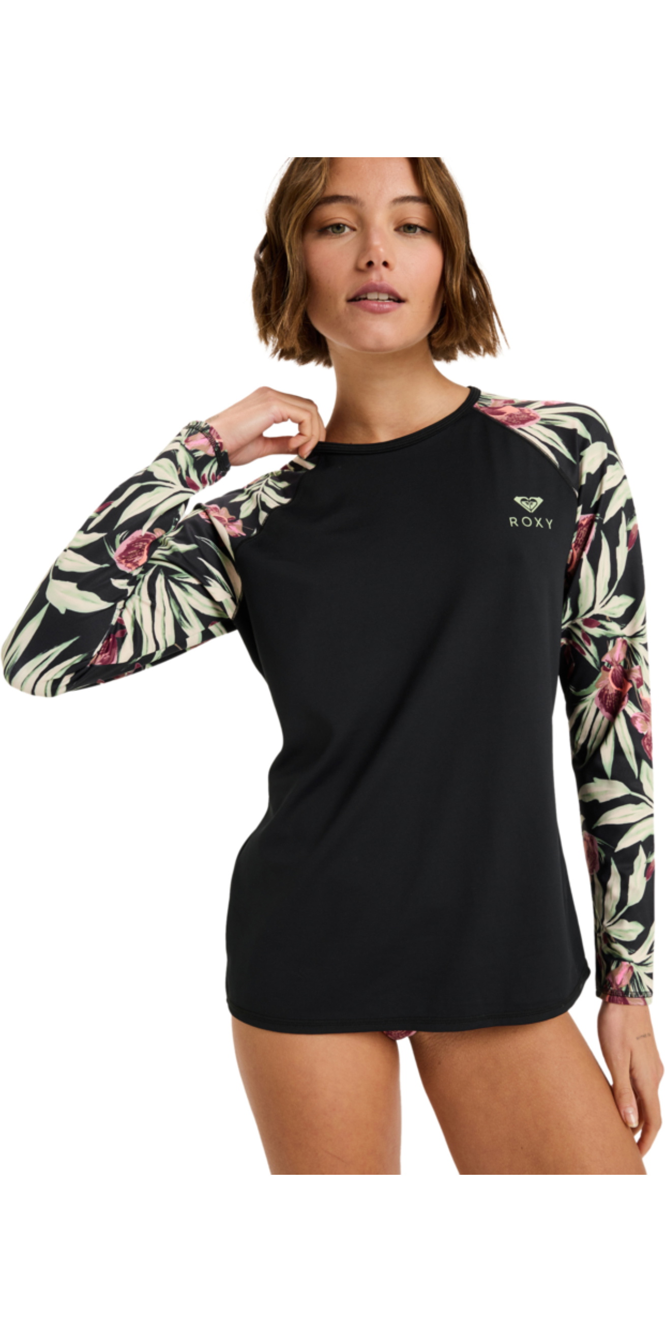 2025 Roxy Womens Basic Mix Long Sleeve Rash Vest ERJWR03872 ...