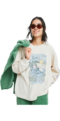 2025 Roxy Womens Eastside Midweight Long Sleeve T-Shirt ERJKT04357 - Parchment