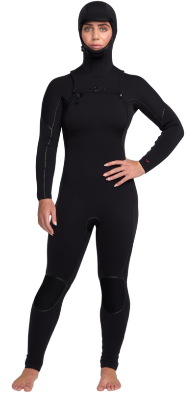 Roxy Womens Elite Xtra Warm 5/4mm Chest Zip Hooded Wetsuit