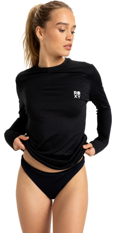 Roxy Dame Happy Waves Langermet Surf-T-skjorte