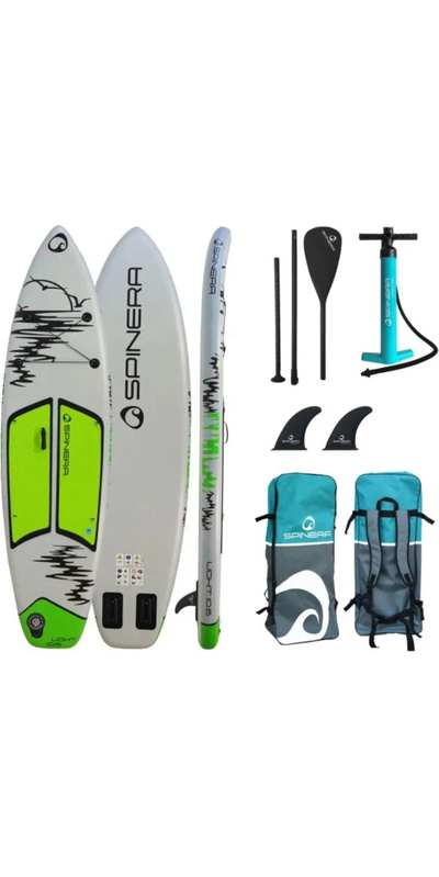 Spinera Light 10'6 ISUP-Paket Inkl. Alu-Paddel, Leash, Pumpe Und Tasche Grau/Grün