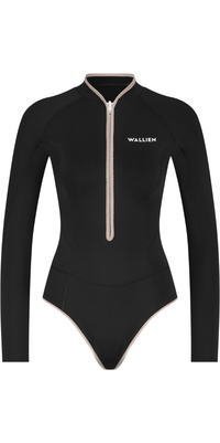 2026 Wallien Womens Horizonia Yulex 1.5mm Front Zip Springsuit Wetsuit 10101 - Black