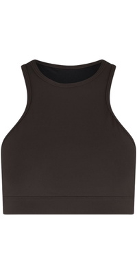 2026 Wallien Womens Bikini Top Racerfront Tie 102035001 - Coffee