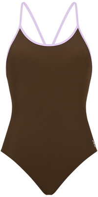2026 Wallien Womens Liberty Racerback Swimsuit 102037002 - Coffee / Lilac