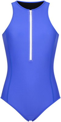 2026 Wallien Womens Yemaya One Piece Sleeveless Swimsuit 102022003 - Blue / White