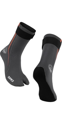 2026 ZONE3 Active-Flex 3mm Swim Sock NA25UAFSS104 - Grey / Orange