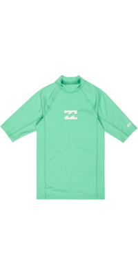 2026 Billabong Junior Waves All Day Short Sleeve Rash Vest EBBWR00101 - Acid Green