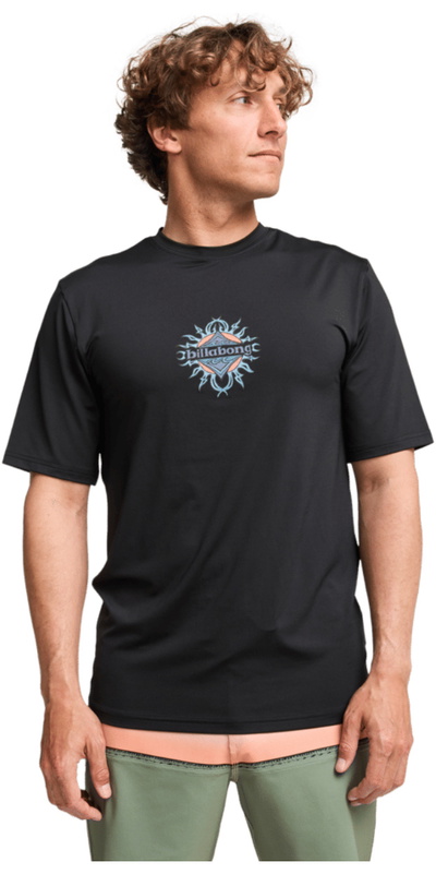 Billabong Mska Koszulka Z Lycry O Lunym Kroju I Krótkim Rkawie Z Nadrukiem Solar Flare