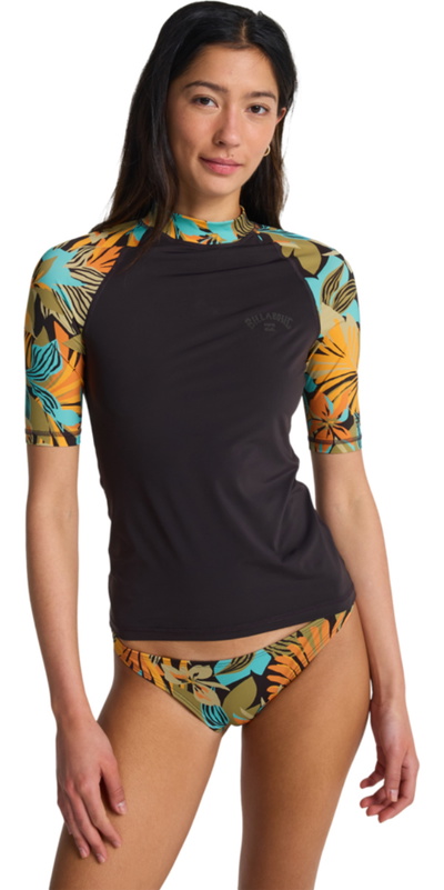 Billabong Womens Tropic Surf Short Sleeve Print Rash Vest
