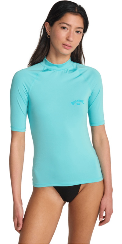 Billabong Koszulka Damska Z Krótkim Rkawem Billabong Z Lycry W Tropikalnym Stylu, Model Ocean Eyes