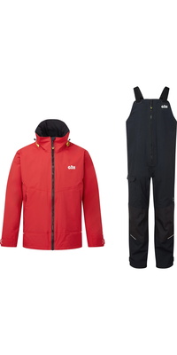 2026 Gill Mens OS3 Coastal Sailing Suit OS33JOS33T - Red / Black