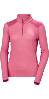 2026 Helly Hansen Womens Lifa Merino Midweight 1/2 Zip 49377 - Hot Pink
