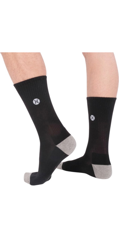 Hurley Mens 3 Pack Icon 1/2 Terry Crew Socks