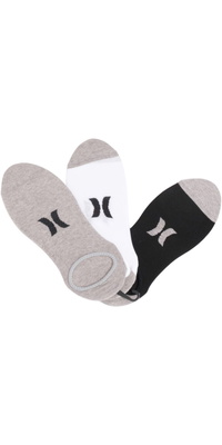 2026 Hurley Mens 3 Pack OAO No Show Socks MSOEU00005 - Grey