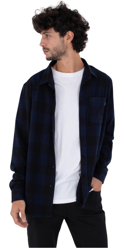 Hurley Mens Axe Knit Flannel Shirt