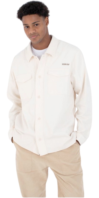 Hurley Mens Lido Cord Long Sleeve Overshirt